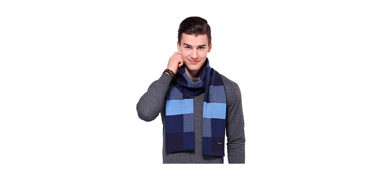 Best KODOD Plaid Striped Wool Scarf