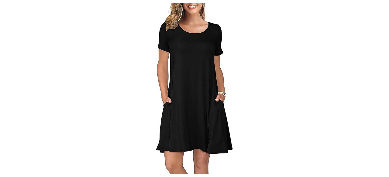 Korsis Women's Casual T-Shirt Swing Dress