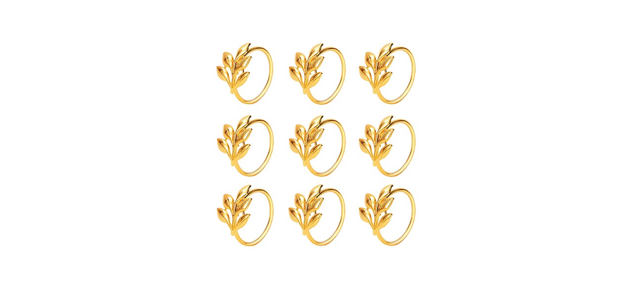 Best Kposiya Gold Leaf Napkin Rings