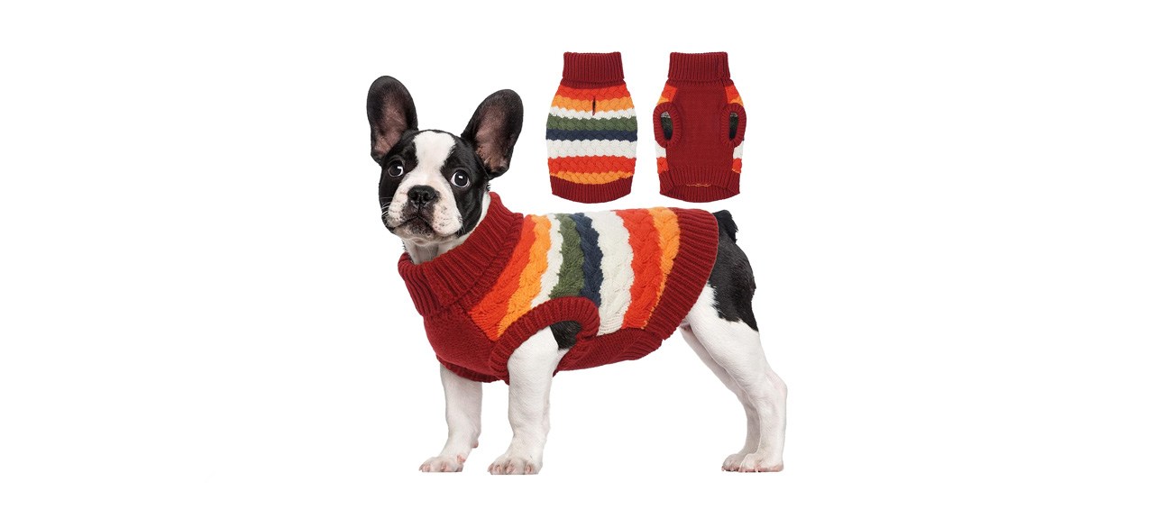 KOOLTAIL Dog Sweater, Knit Turtleneck Cold Weather Extra Fleece Dog  Sweaters for Small Medium Large Dogs, Soft Pullover Knitwear with Fur  Collar