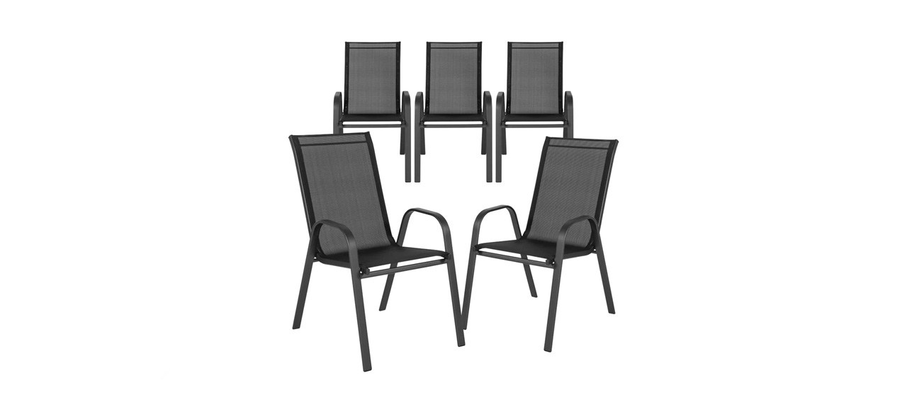 best Kurz Stacking Patio Dining Armchair