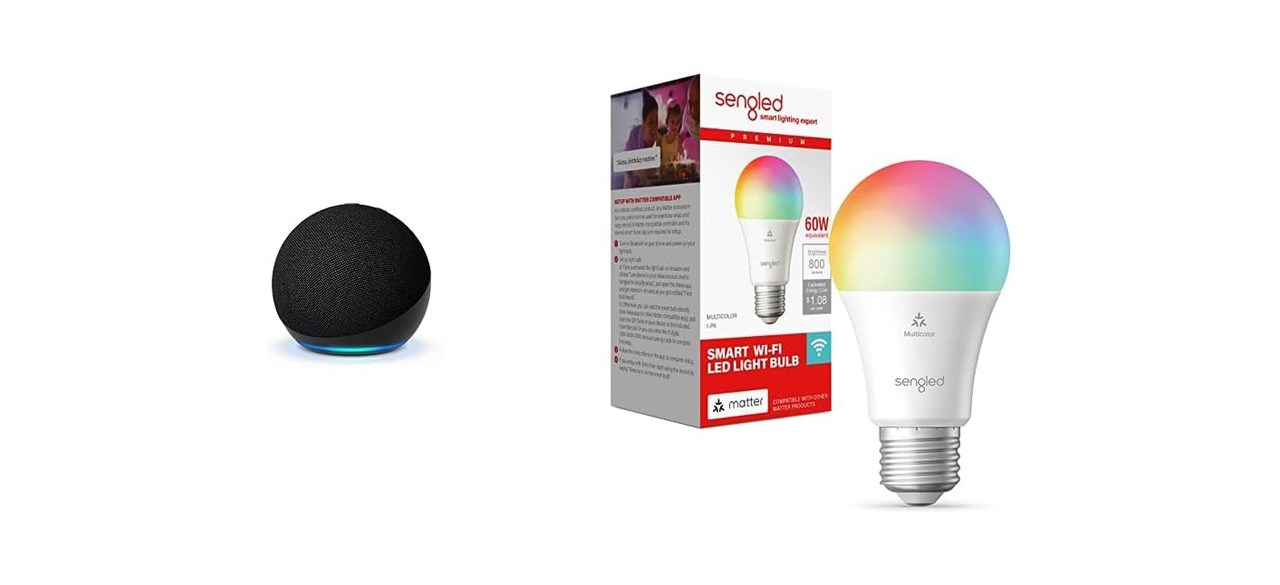 Echo Dot and Sengled Smart Lightbulb Bundle