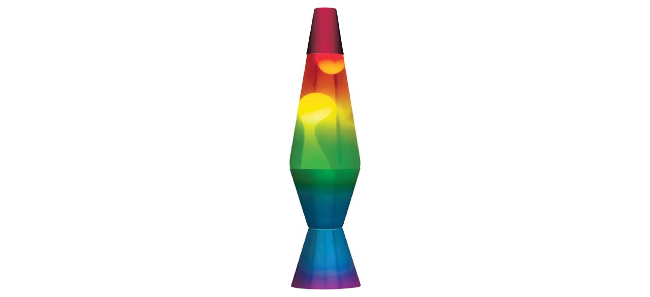 Lamp Lava 14.5-inch Rainbow with Hand-Painted Base