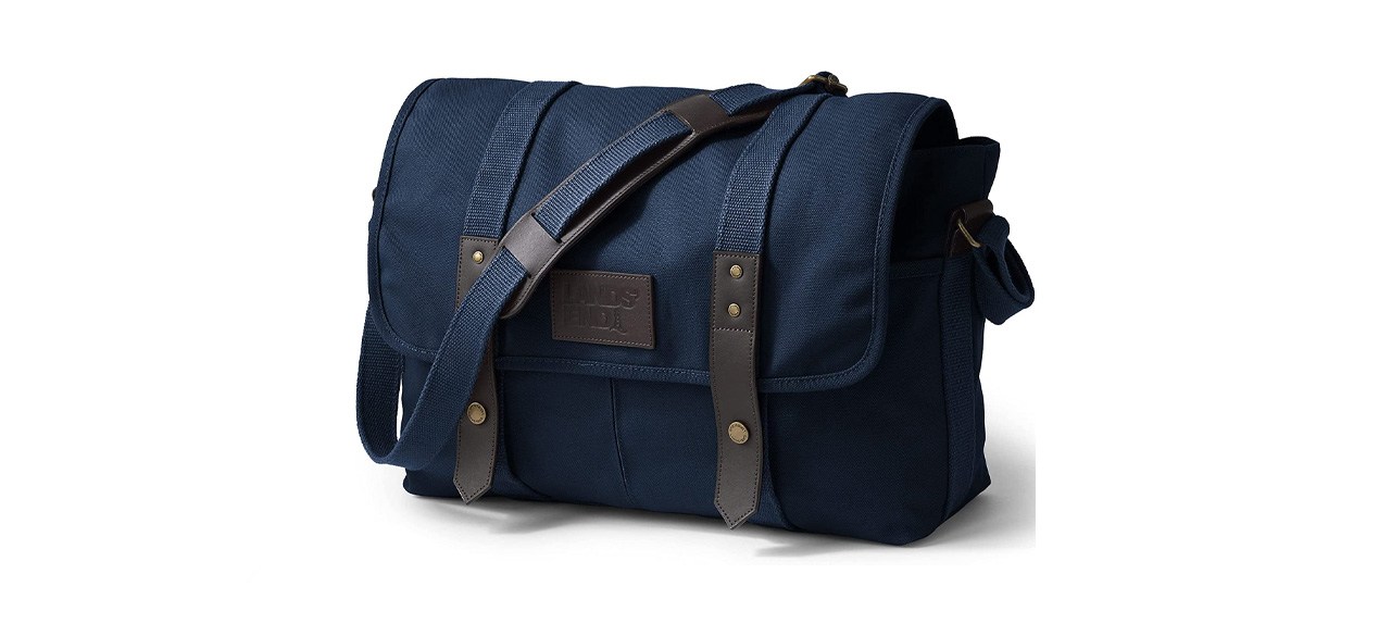 best Lands’ End Waxed Canvas Messenger Bag