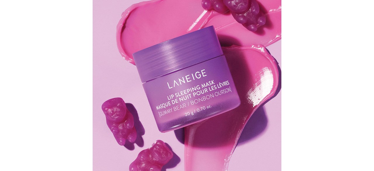 LANEIGE Lip Sleeping Mask-Gummy Bear on purple background