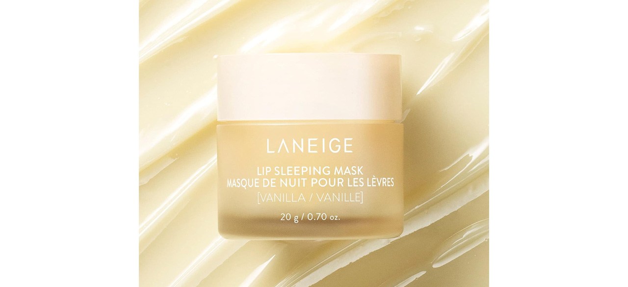 LANEIGE Lip Sleeping Mask-Vanilla on light yellow swirly background