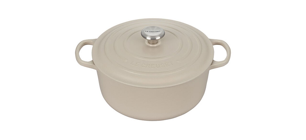 Le Creuset Round Dutch Oven on white background