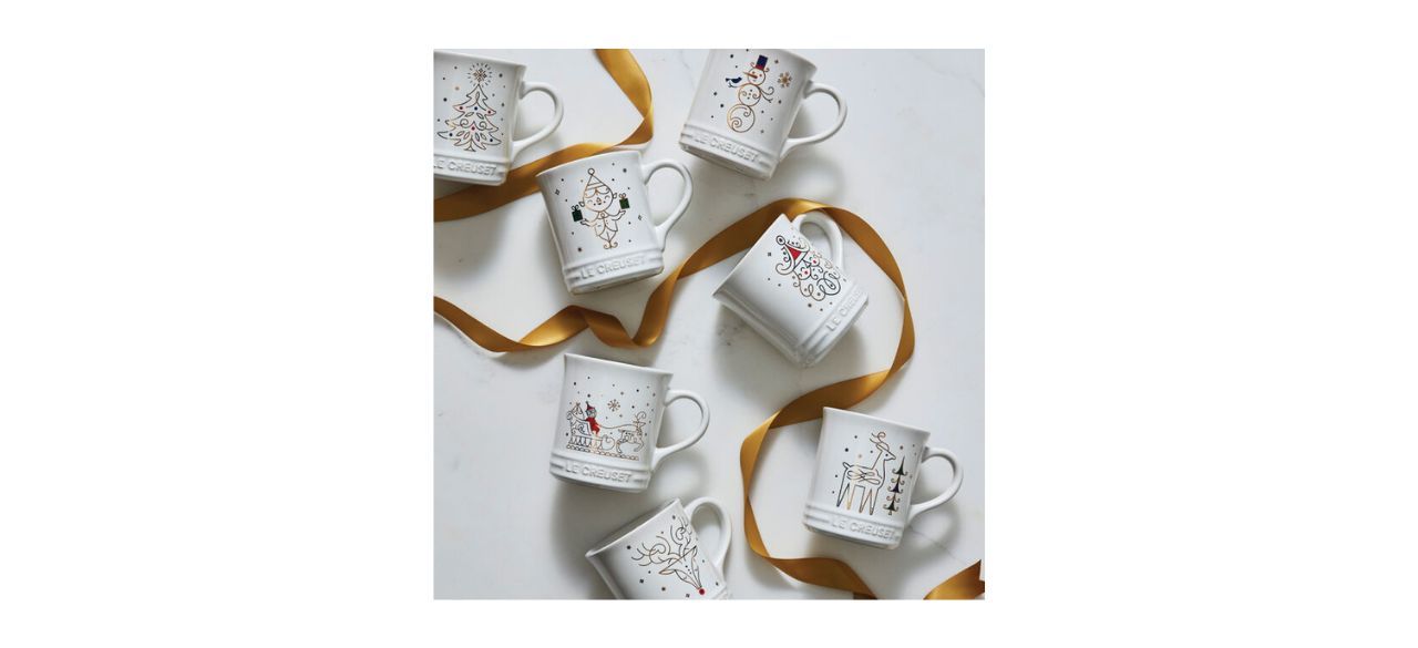 7 Noël Collection Mugs with various Christmas-themed designs