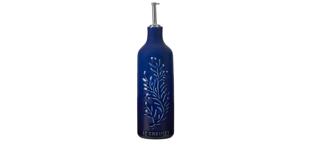 Le Creuset Olive Branch Collection Stoneware Embossed Oil Cruet