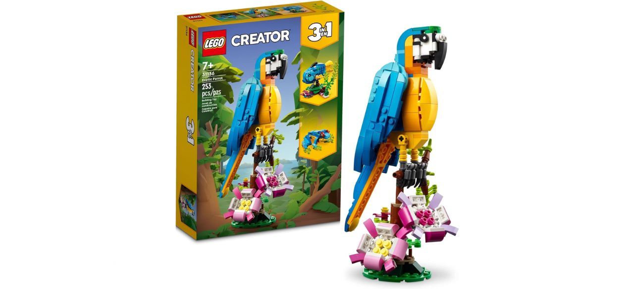 LEGO Creator 3-in-1 Exotic Parrot Building Toy Set 