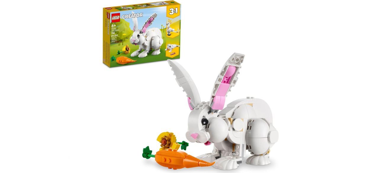 LEGO Creator 3 in 1 White Rabbit Animal Toy Building Set,