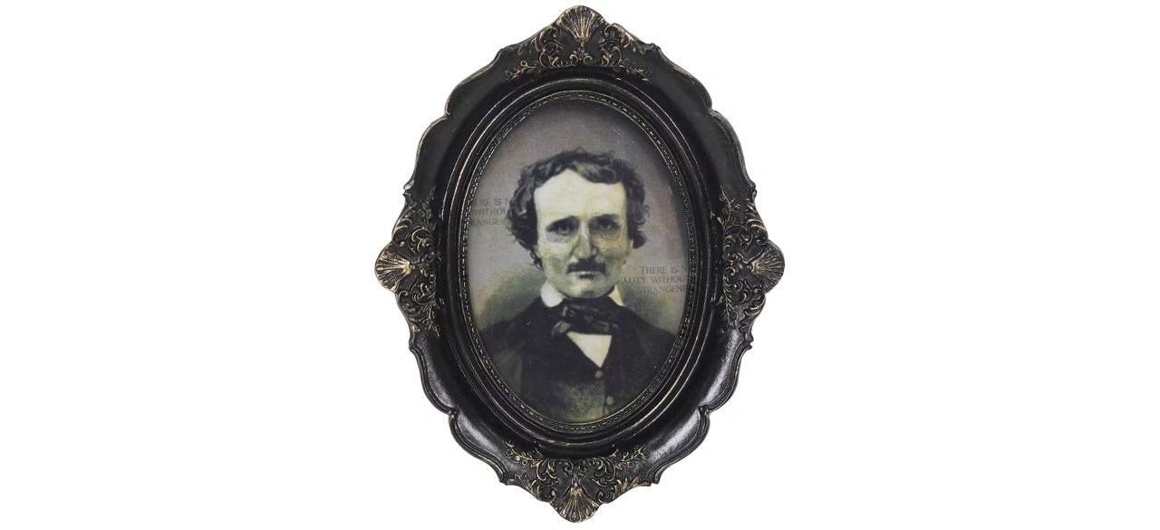 Lenticular Skeleton Edgar Allen Poe Tabletop Decor