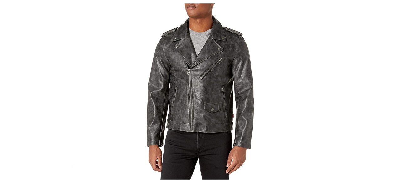 Levis Mens Faux Leather Motorcycle Jacket