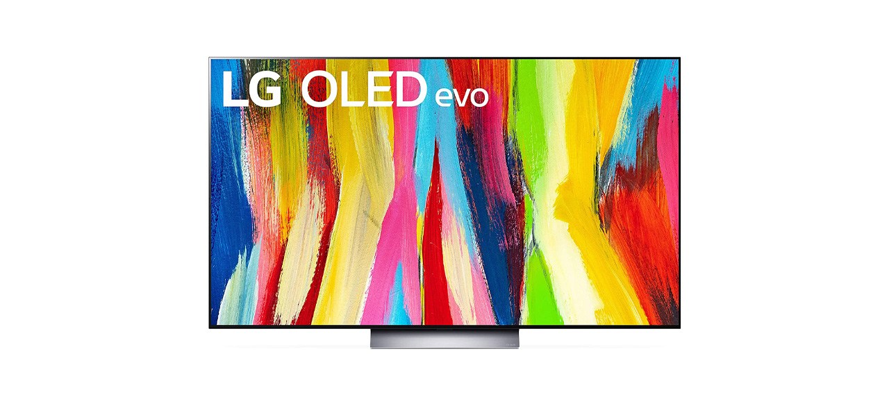LG系列C2 OLED电视白色背景