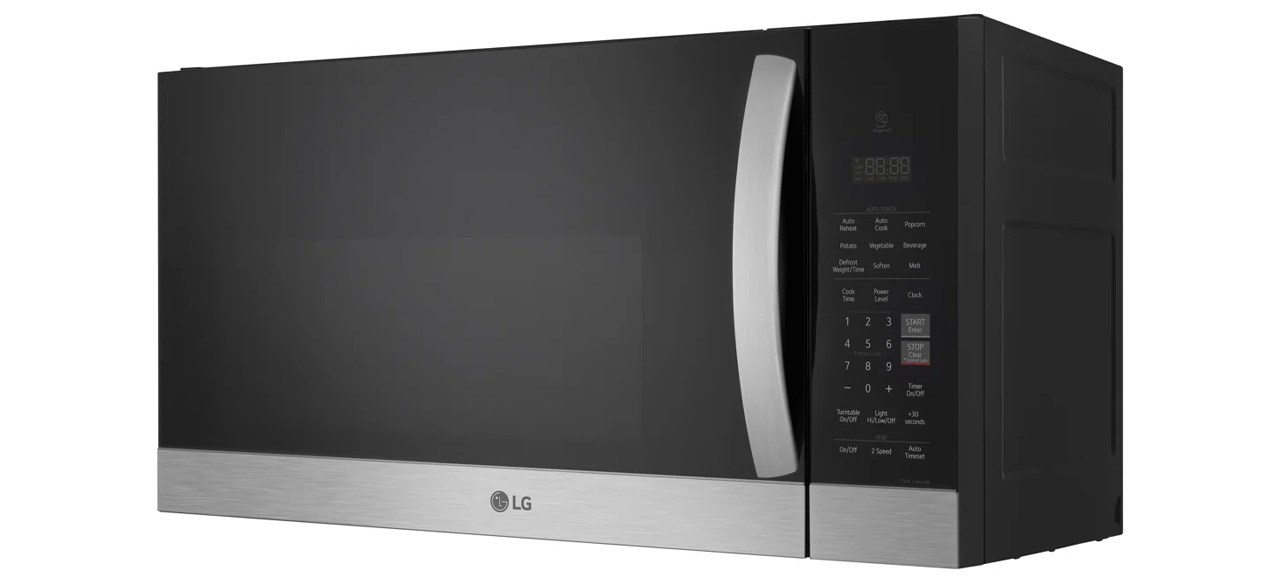LG Over-the-Range Microwave Oven, Print Proof Stainless Steel, 1.7 cu. ft. MVEM1721F