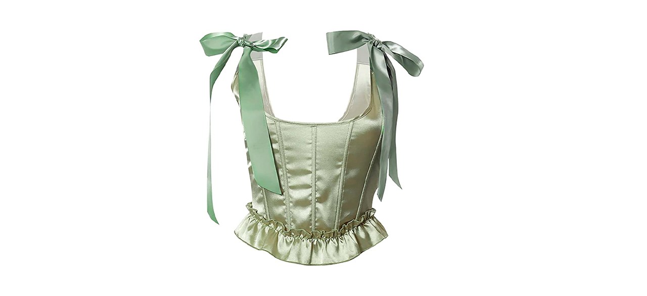 LIEEDRSF Corset for Women Green Corset Top Floral Corset Corset