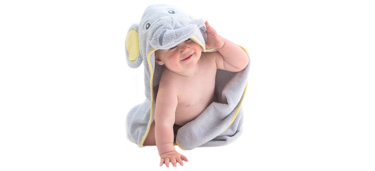 Little Tinkers World Elephant Hooded Baby Towel