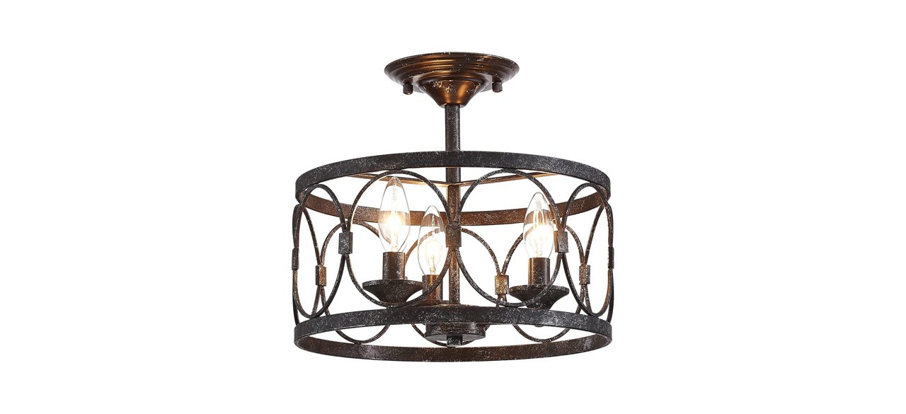 Best Looyd Industrial Semi Flush-Mount Ceiling Light