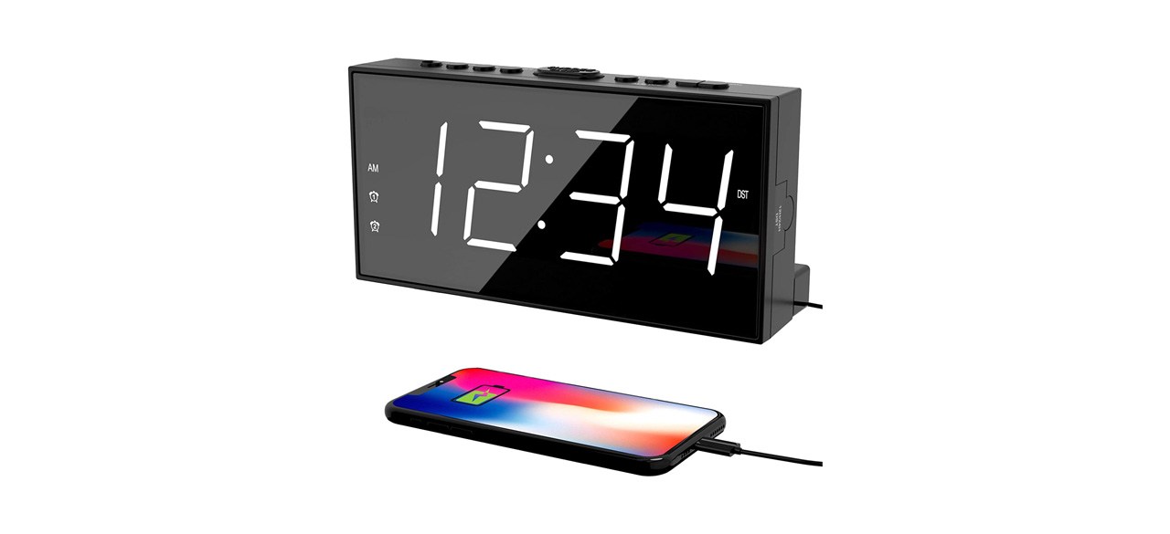 Best Loud LED Alarm Clock with Two USB Ports