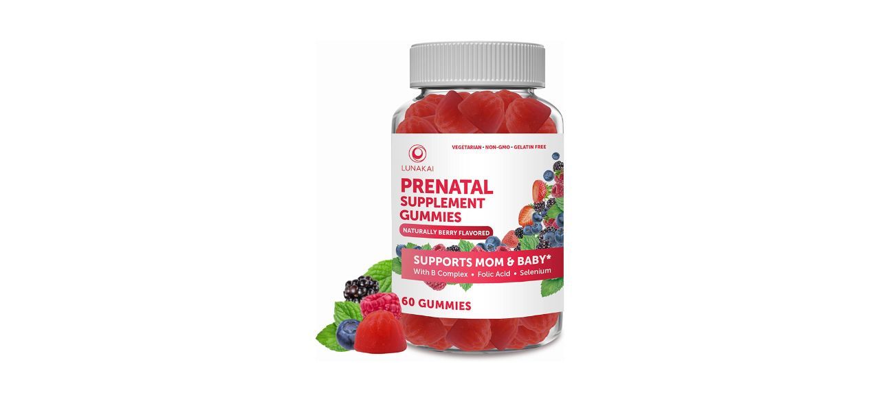 Lunakai Prenatal Vitamin Gummies with Iron and Folic Acid