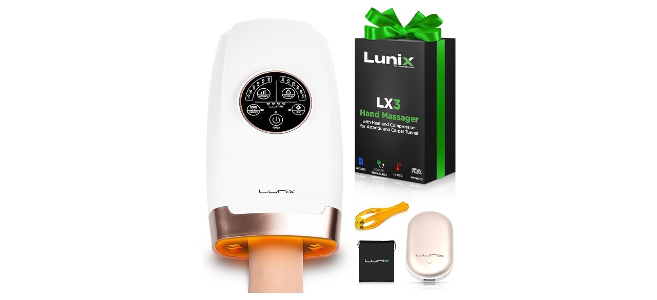 Massageador de mão elétrico sem fio Lunix LX3 com compressão