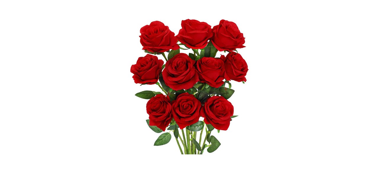 最好的鲁悦10包人造红玫瑰