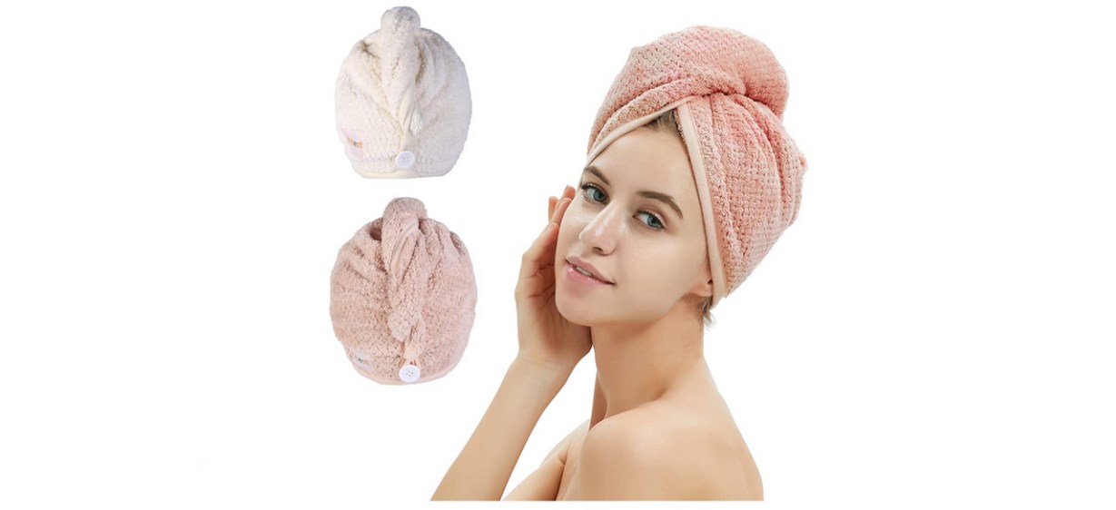 2 Pack Microfiber Hair Towel Wrap 2 Pack Microfiber Hair Towel Wrap