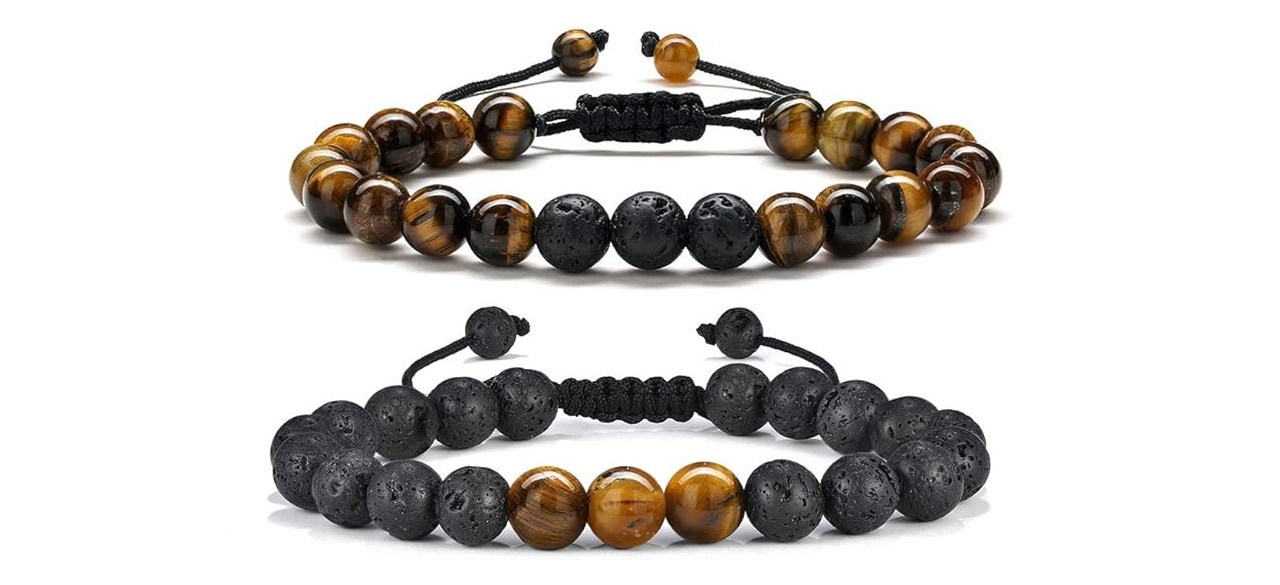 M Mooham Lava Rock Bracelets