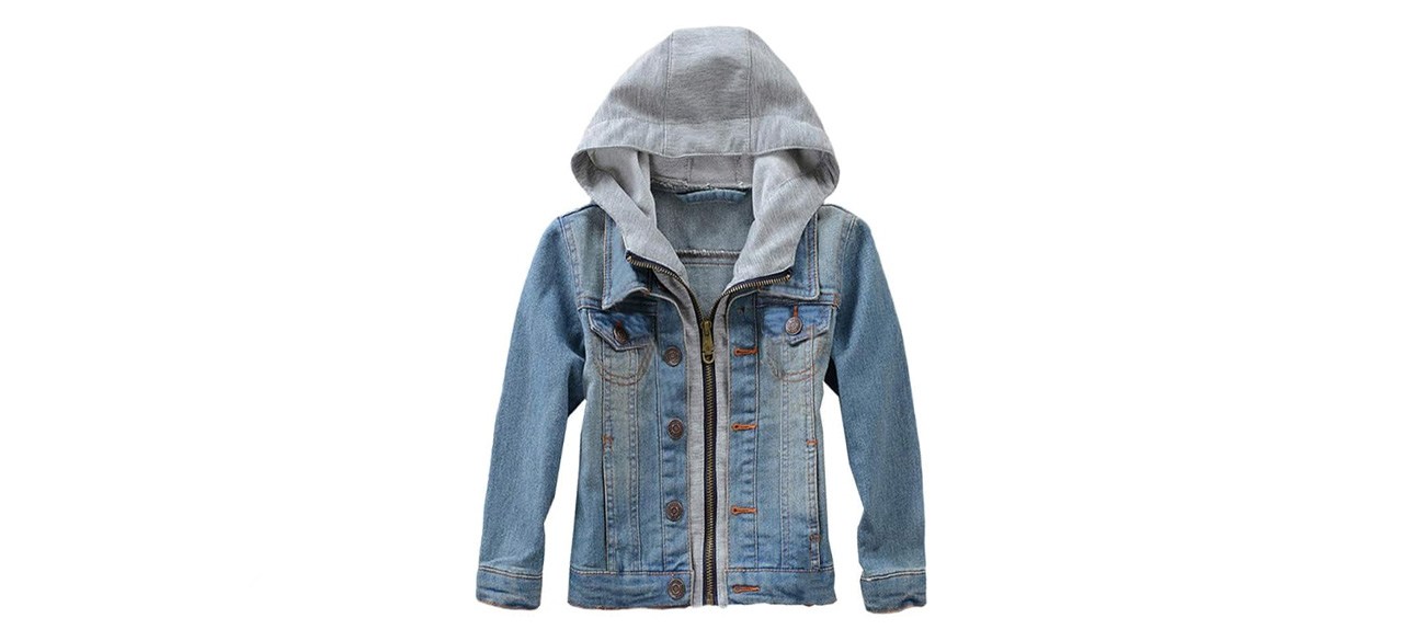 Mallimoda Unisex Hooded Denim Jacket