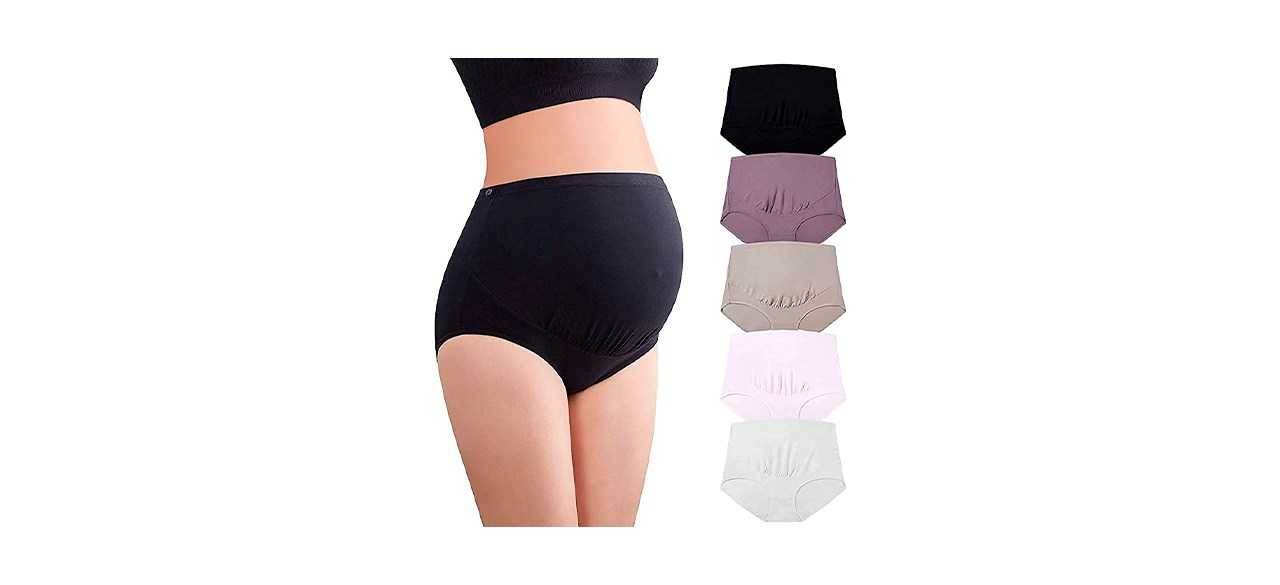 Best Mama Cotton Womens Over The Bump High Waist Underwear