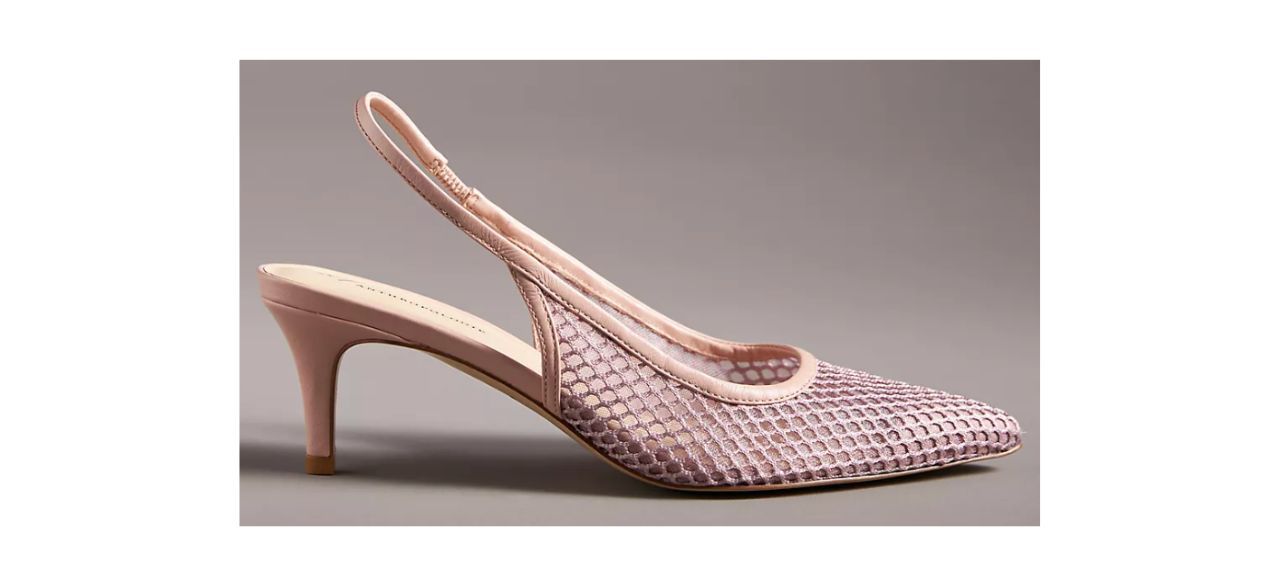 Anthropologie Netted Slingback Heels