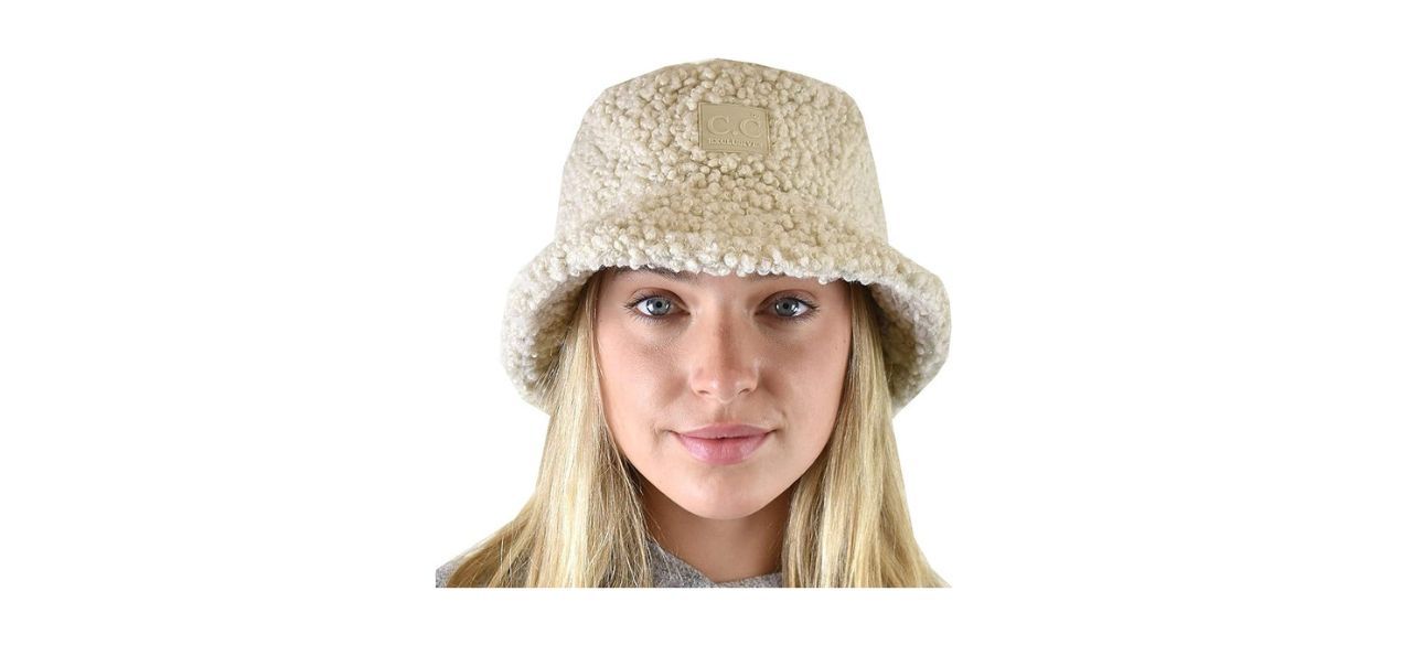 C.C Women's Winter Faux Fur Bucket Hat