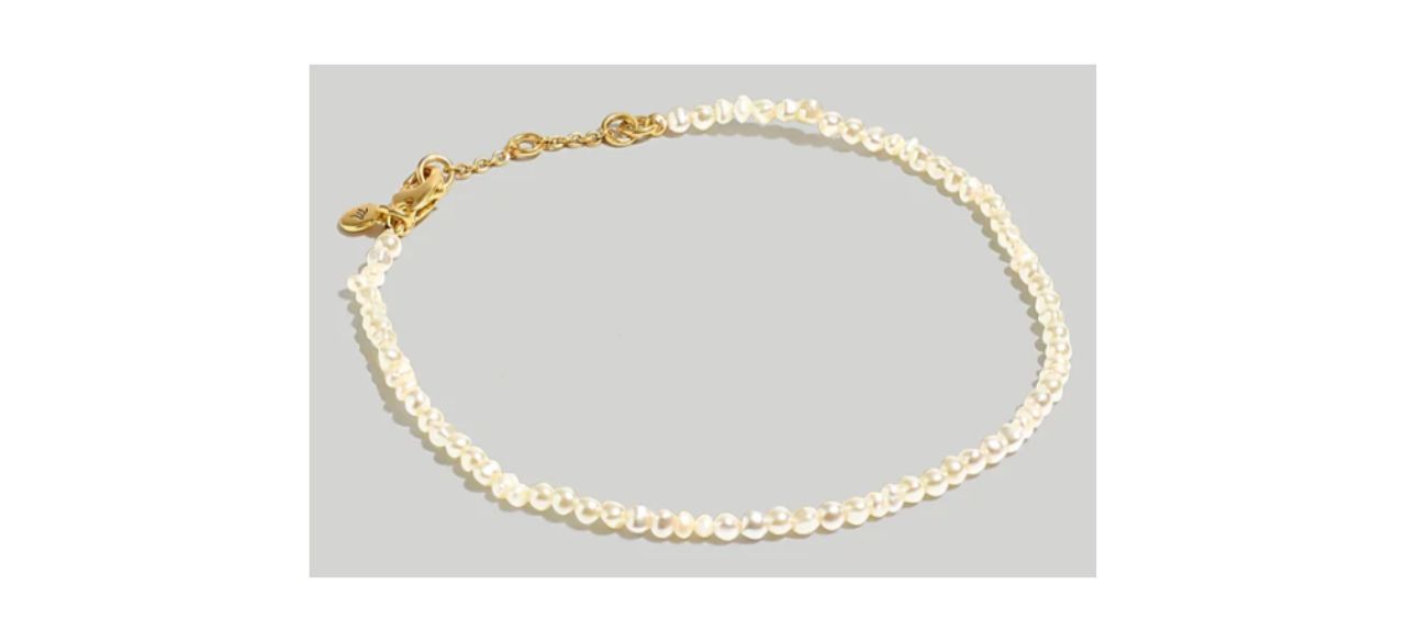 Madewell Micro Freshwater Pearl Anklet