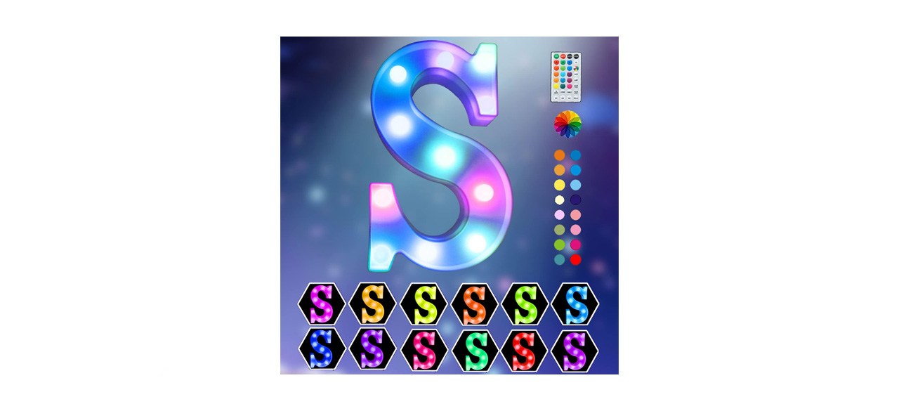 letter S marquee light