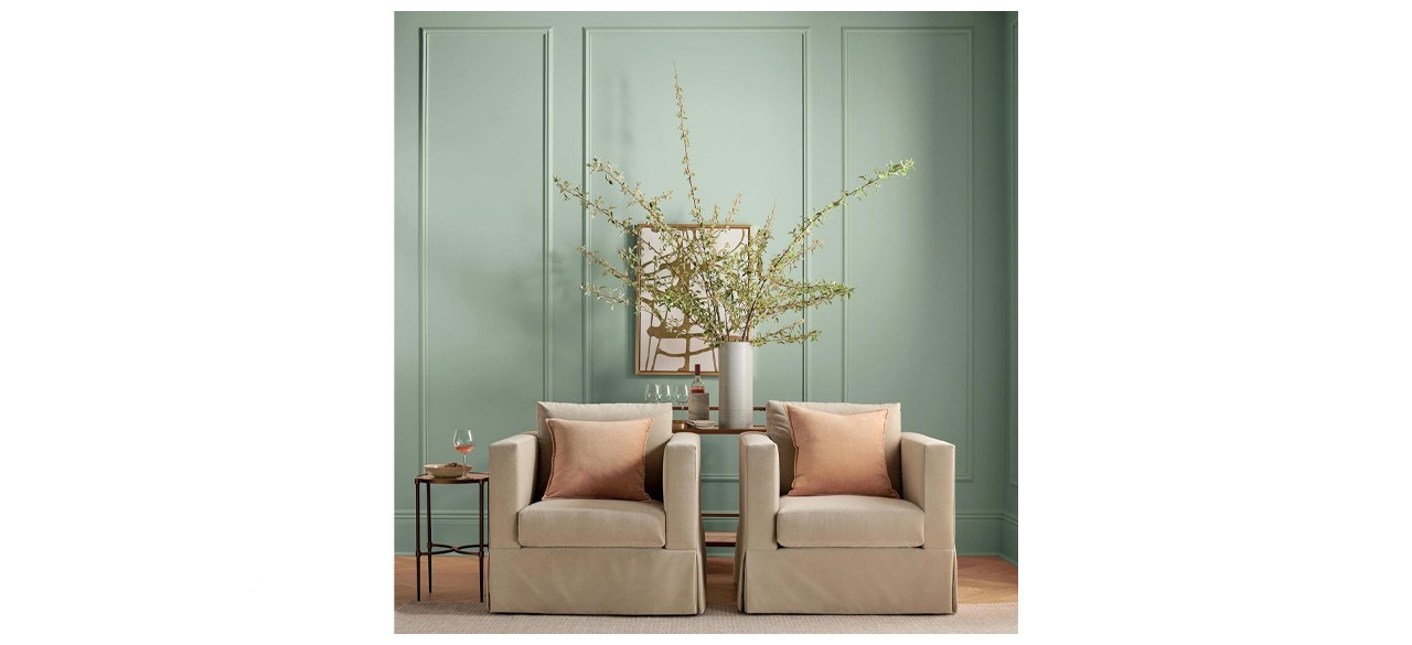 Martha by Martha Stewart Interior Paint, Eurolux Interior Flat 1.0L Batter Bowl Green