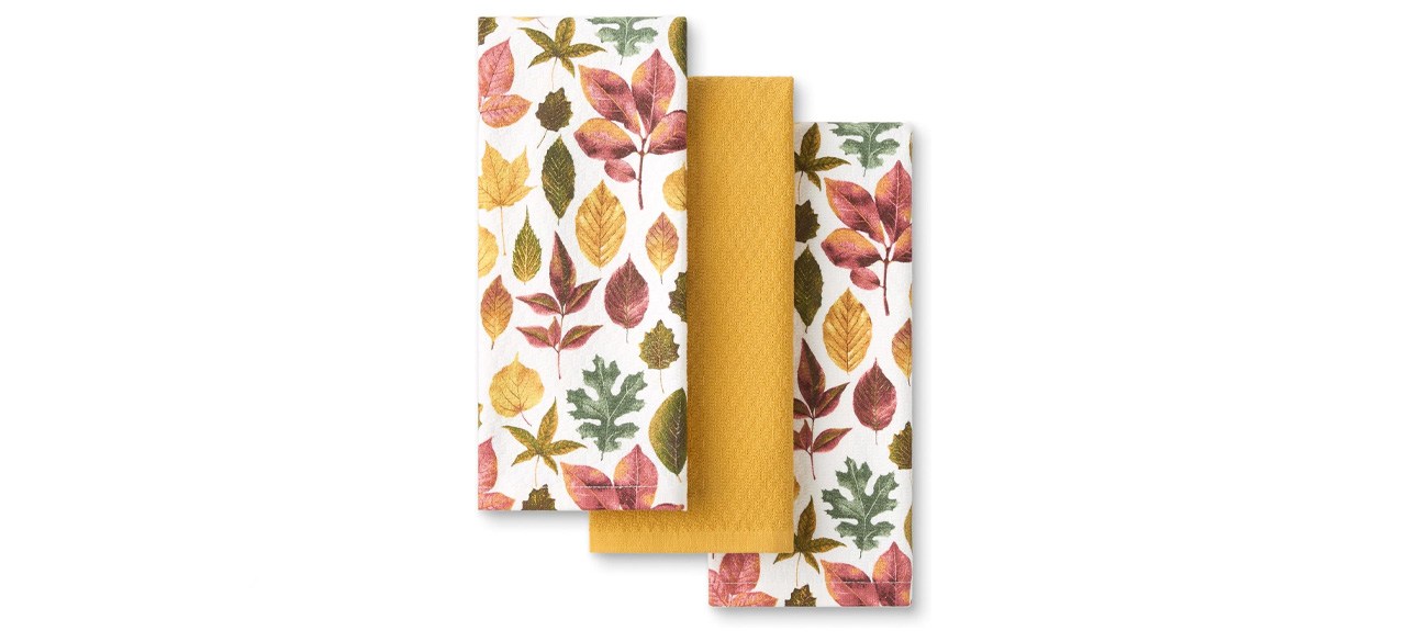 Martha Stewart Autumn Harvest Falling Leaves Kitchen Towel