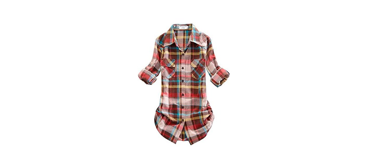 SOFT FLANNEL MIX PLAID SHIRT - Kamala Boutique