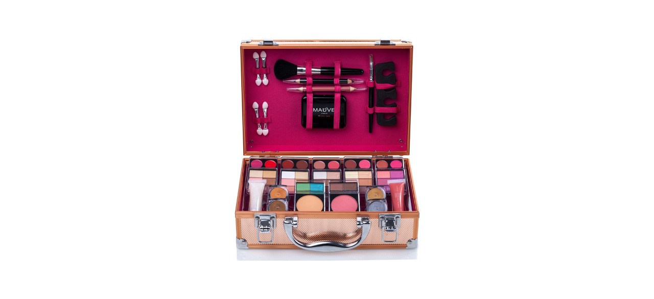 Best Mauve Train Case with Makeup