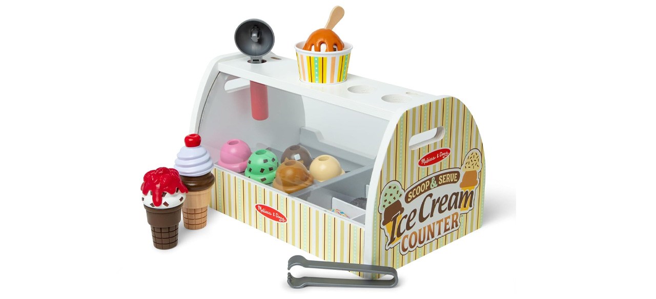 Melissa & Doug Wooden Scoop & Serve Ice Cream Counter