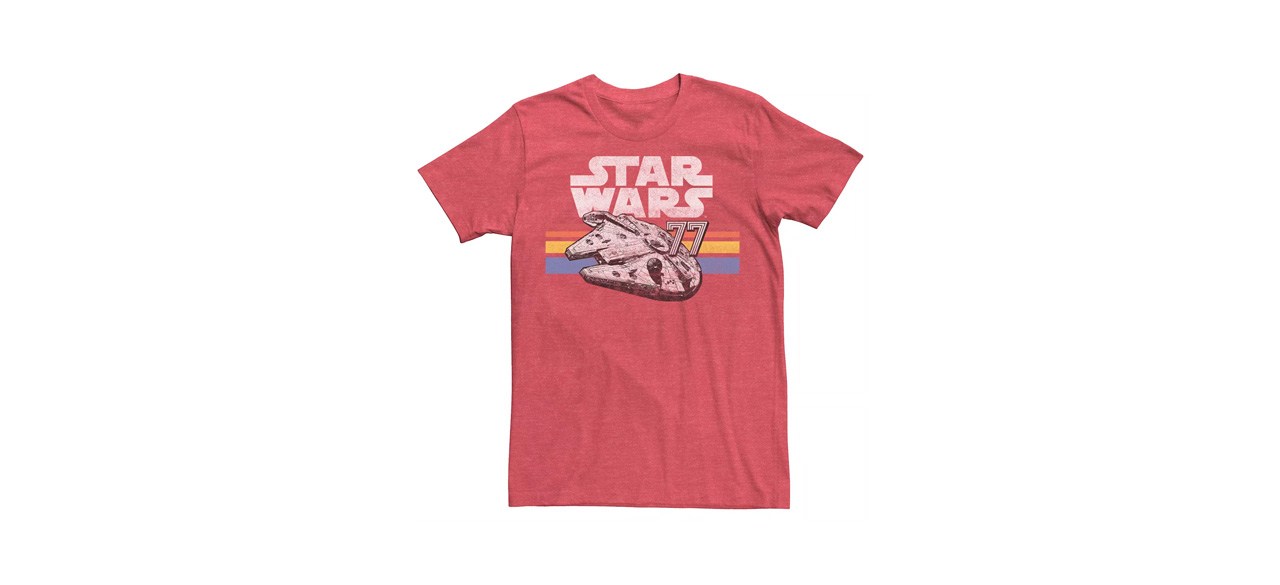 Best Men’s Star Wars Millennium Falcon 77 Retro Lines Logo Tee