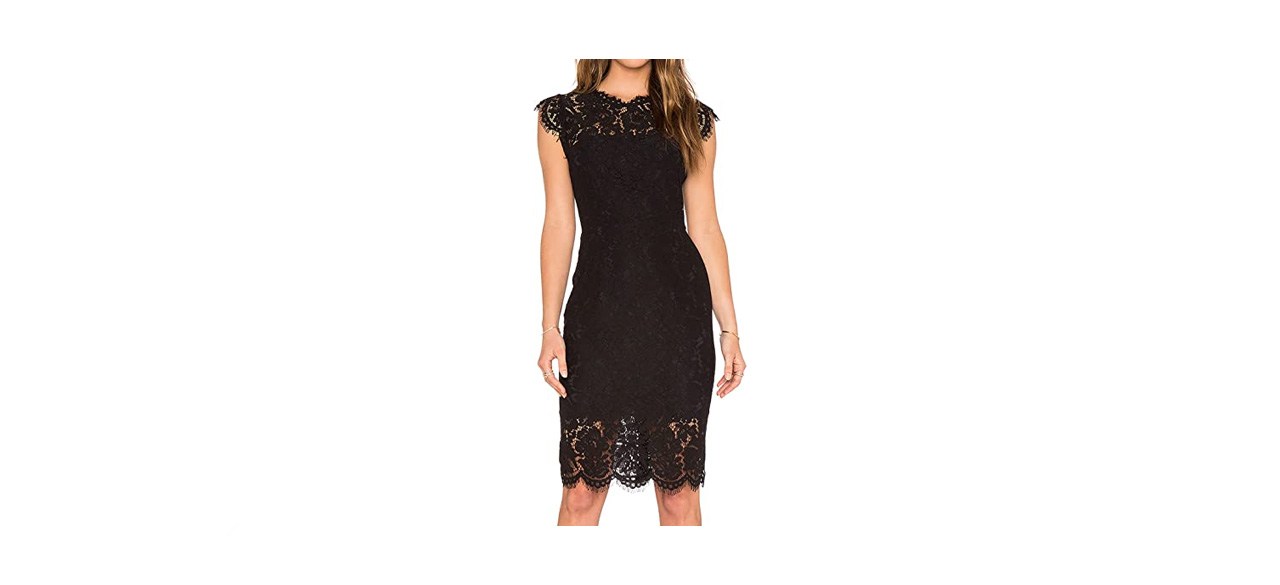 best MEROKEETY Sleeveless Lace Floral Cocktail Dress