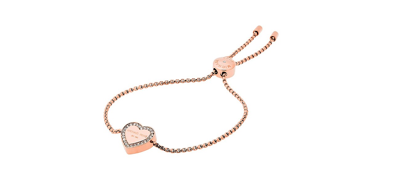 Best Michael Kors Heart Slider Bracelet with Crystal Accents