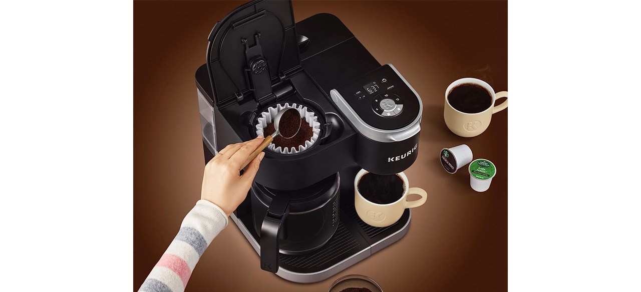 Top view of Keurig K-Duo Single Serve K-Cup Pod & Carafe Coffee Maker