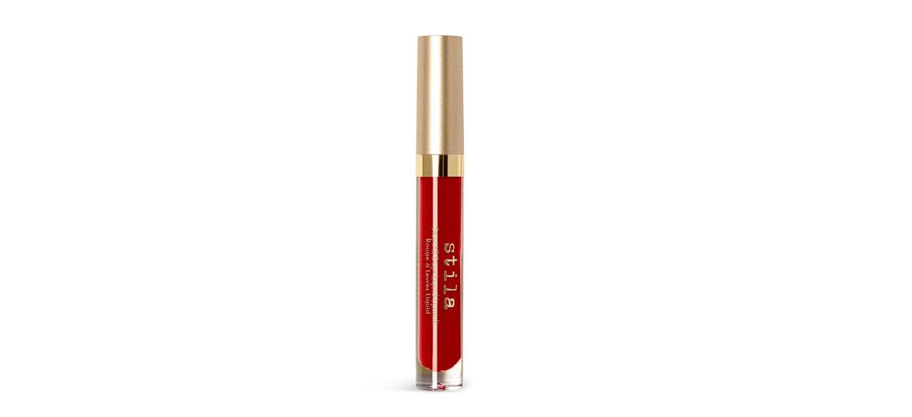 Red Stila Stay All Day Liquid Lipstick in Beso on white background