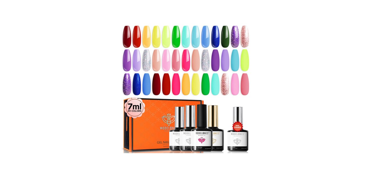 Modelones Bright Gel Nail Polish Kit on white background