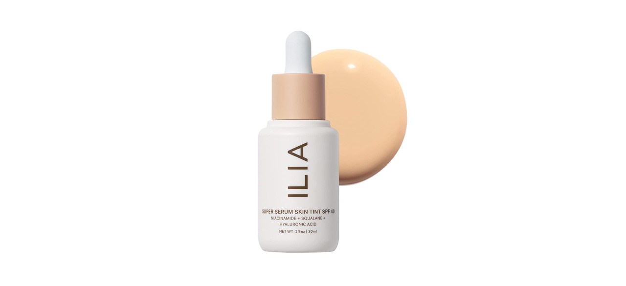 Ilia Super Serum Skin Tint SPF 40 Foundation on white background