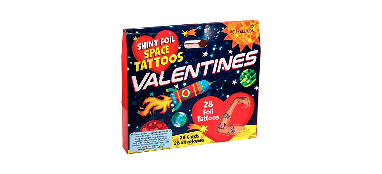 Best Mollybee Kids Outer Space Valentine's Tattoos and Cards