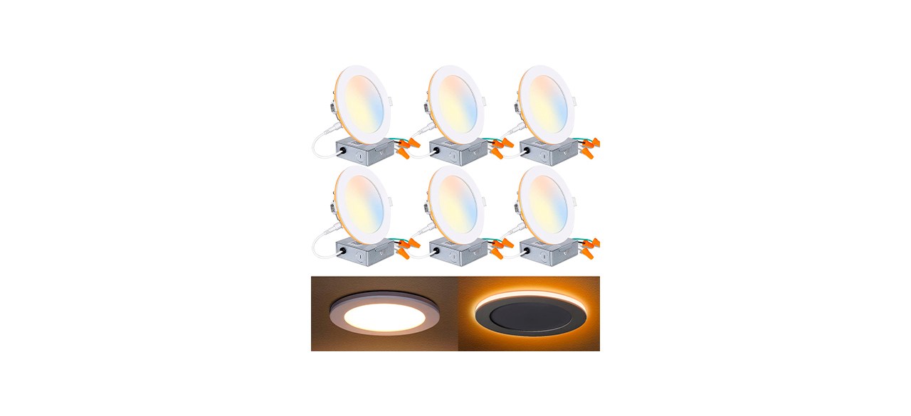 Best Mounight 6-Pack LED Recessed Ceiling Light With Night Light