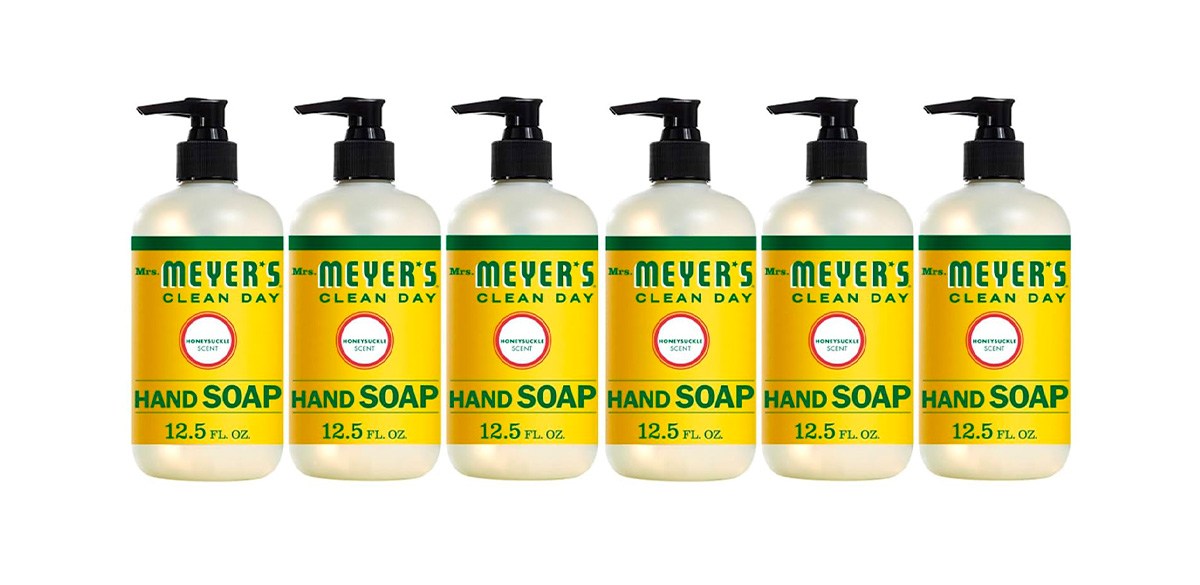Best Mrs. Meyer's Hand Soap, Made with Essential Oils, Biodegradable Formula, Honeysuckle, 12.5 fl. oz - Pack of 6
