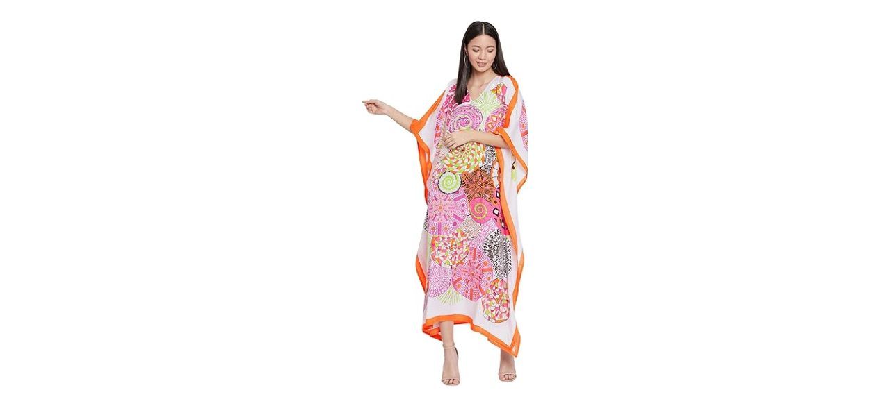 Gypsie Blu Maxi Plus-Size Polyester Kaftan Gown